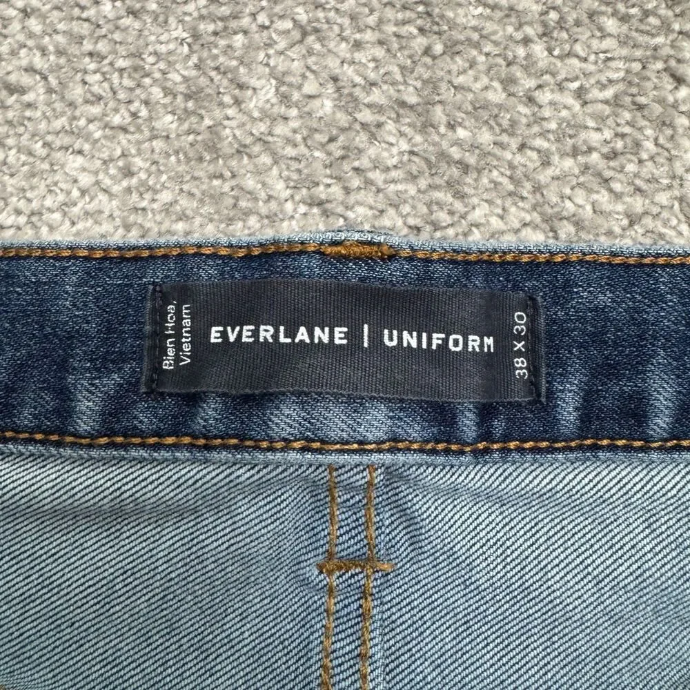 Everlane Uniform Slim Fit Denim Jeans Mens 38x30 Medium Wash Organic Cotton